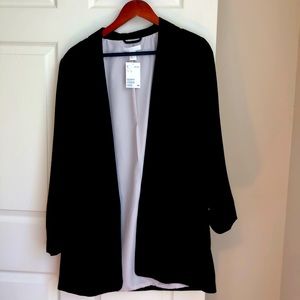 Black long blazer jacket